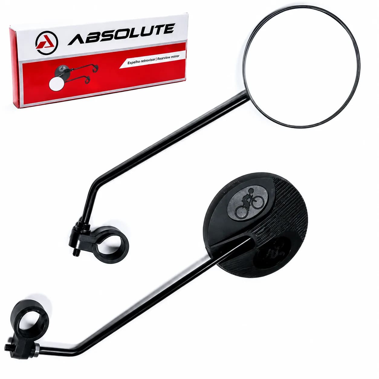 ESPELHO RETROVISOR REDONDO PARA BIKE (ABSOLUTE)